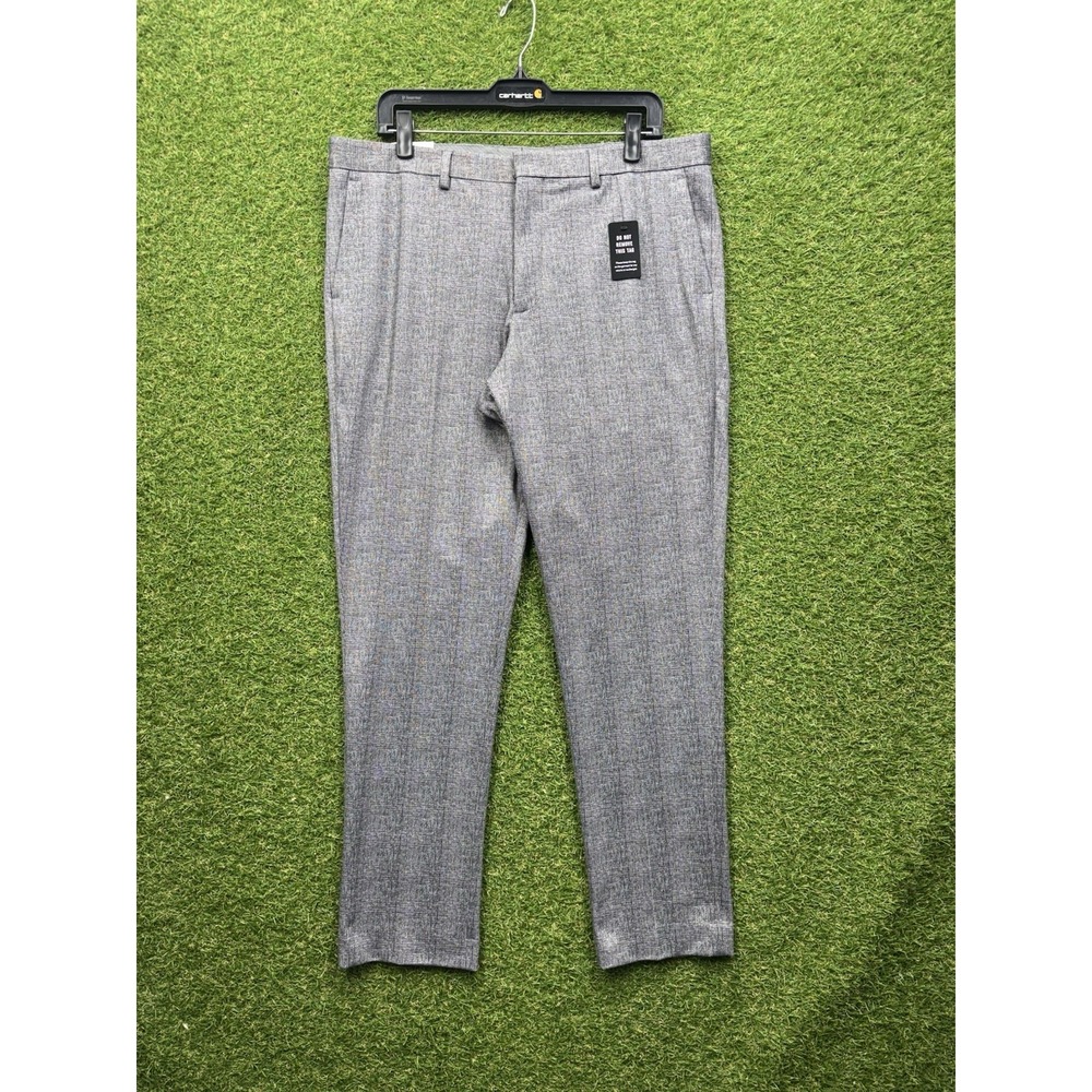 Express Performance Dress Pants Mens 36x32 Extra Slim Fit Gray Slacks NEW